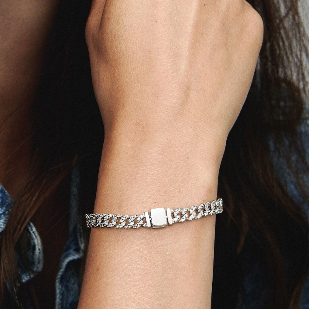Cubo | Gouden Moissaniet Cubaanse Armband