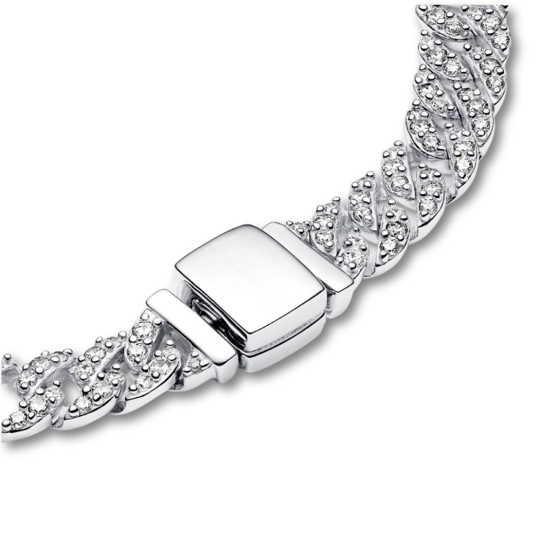 Cubo | Gouden Moissaniet Cubaanse Armband