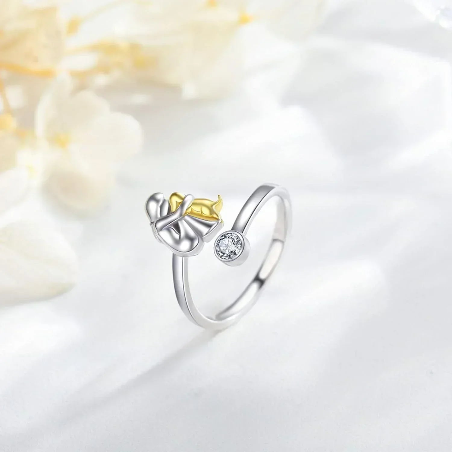Poppy | Verstelbare Ring Met Hondenbedel
