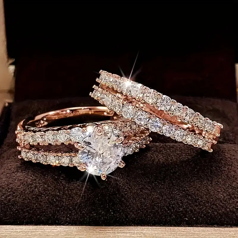 Eterna | Gouden Radiance Ringenset