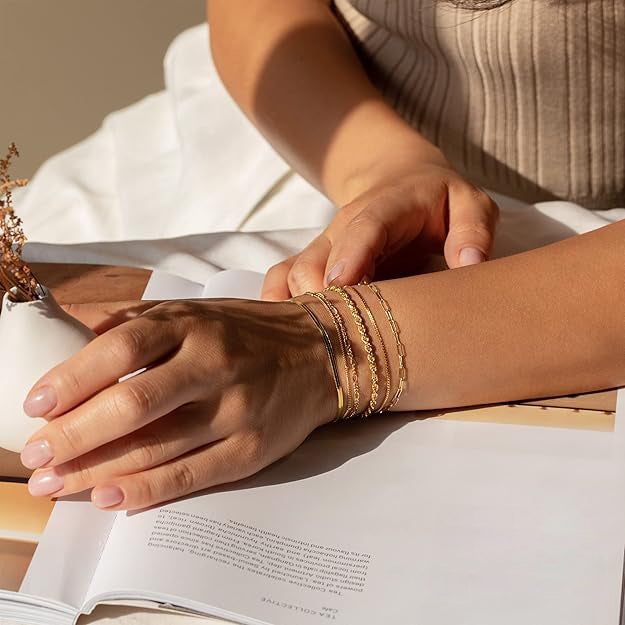 Vernetta | Gouden Armbandenset