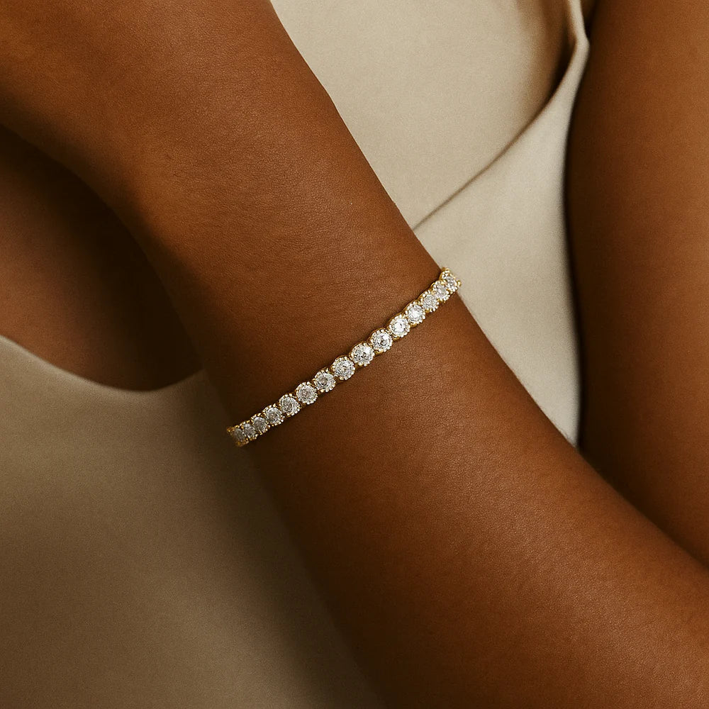 Moissaniet Tennis Armband | Goud
