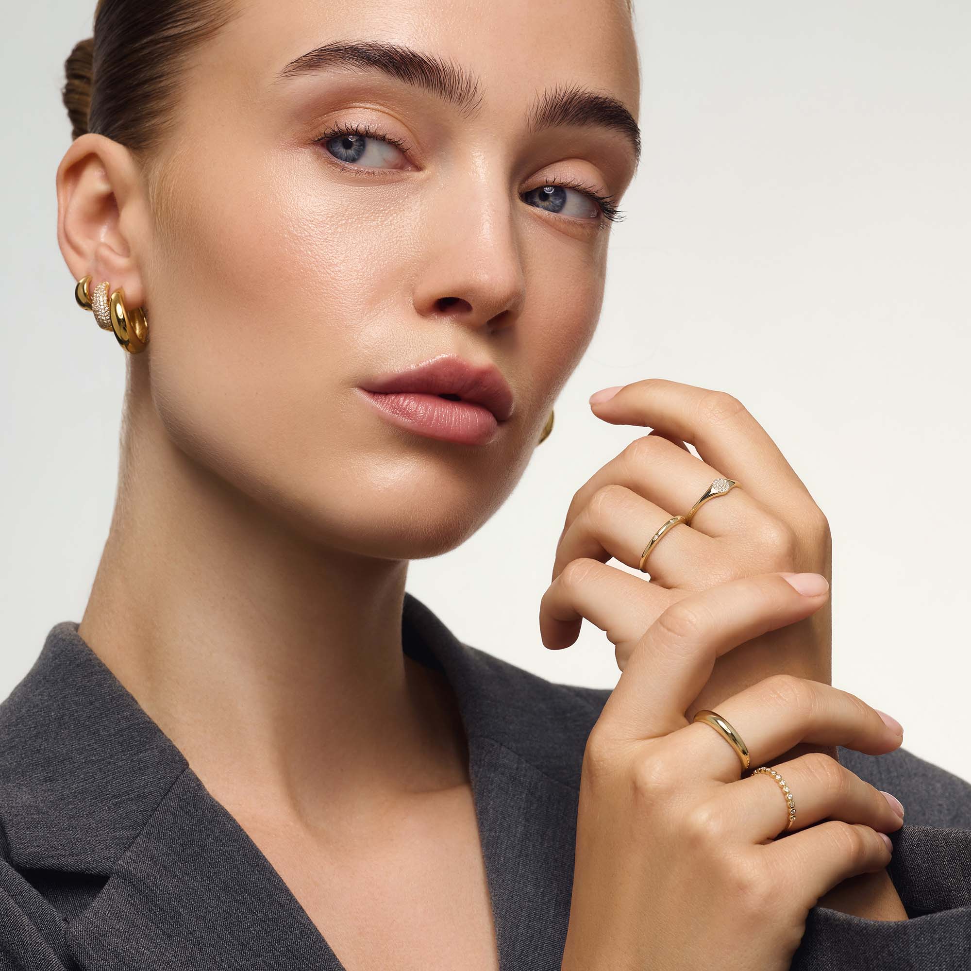 Diamanten Zeepbelring | Goud