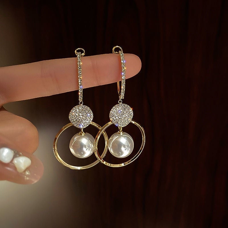 Pearluxe™ | Parel en Zirkonia Oorbellen