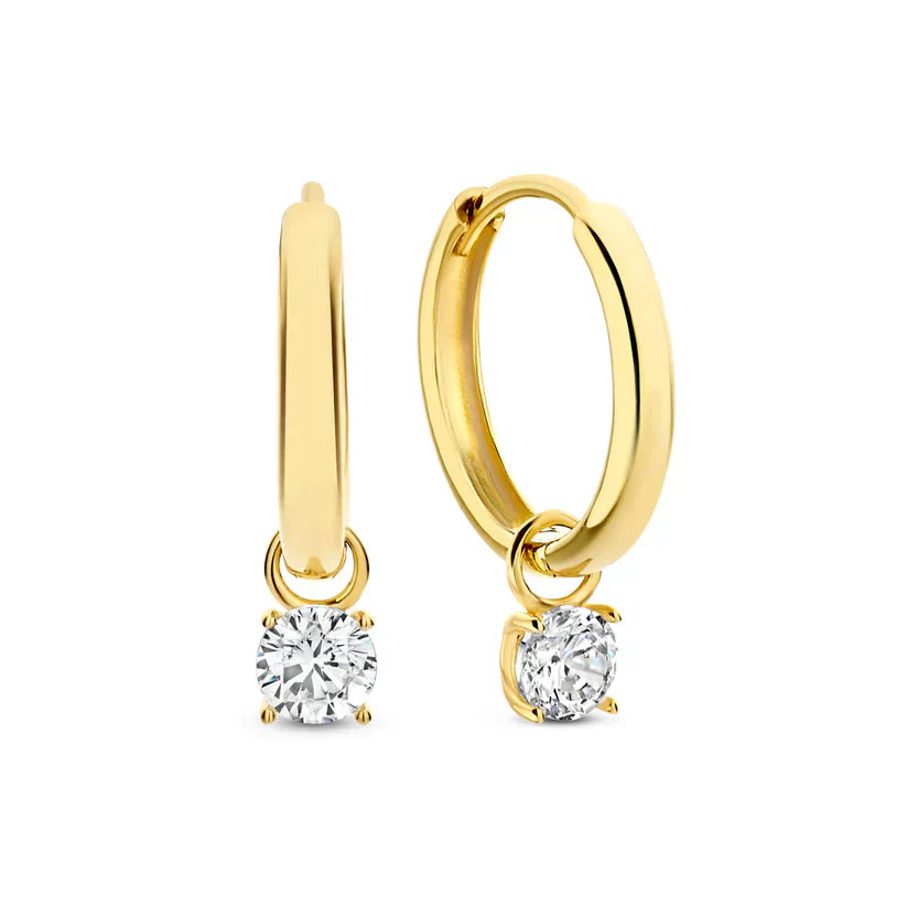 Larmes | Gouden Stenen Oorbellenset