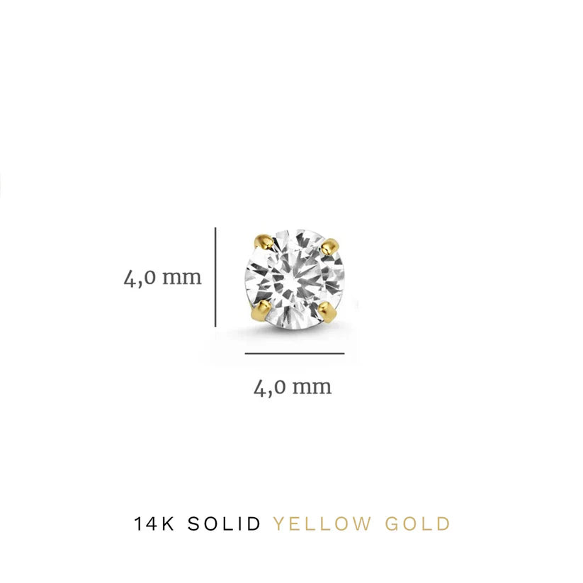 Larmes | Gouden Stenen Oorbellenset