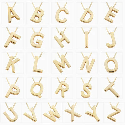 Liefdesbrief initialen ketting | Goud