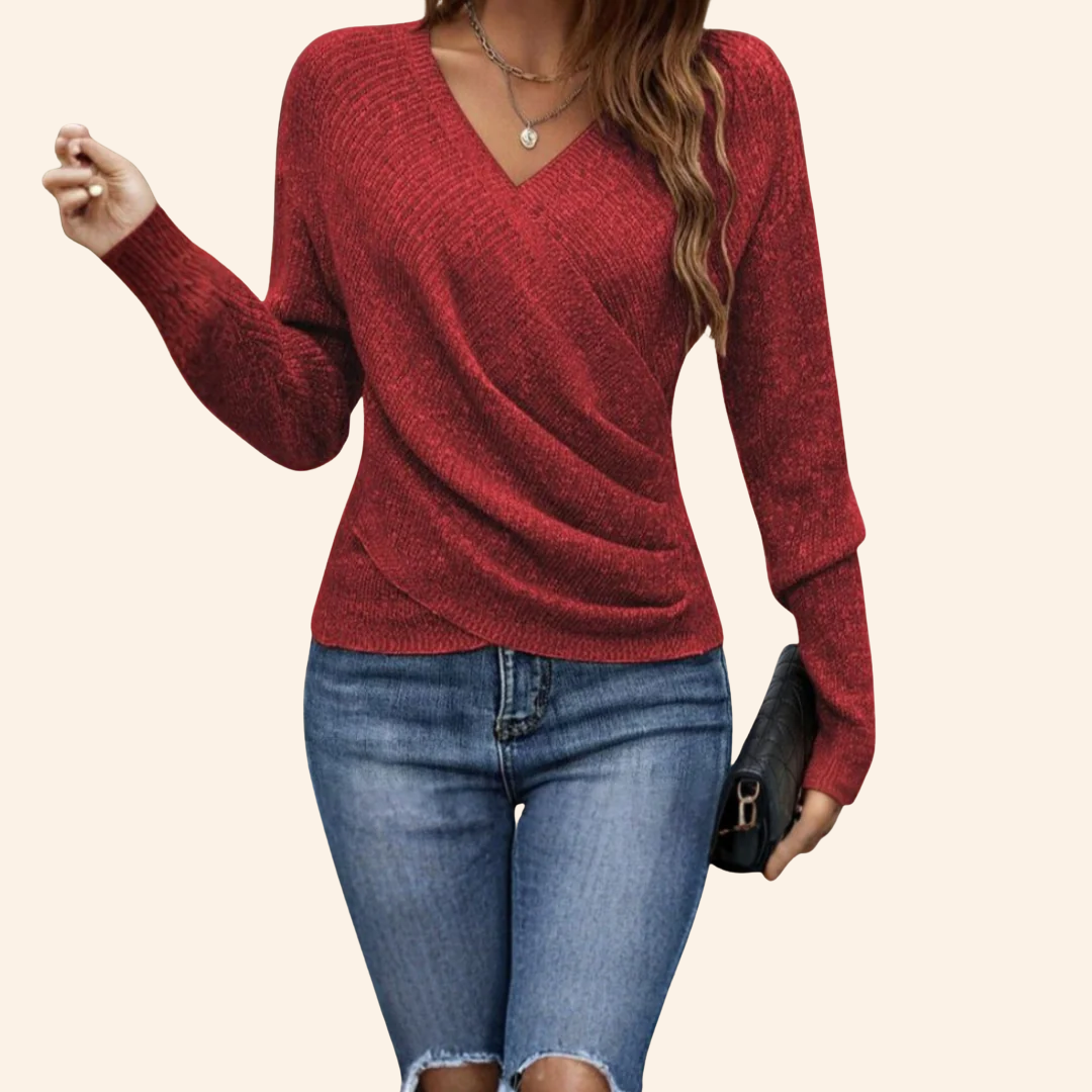 Jasmijn | Elegante Wikkel Top met V-Hals