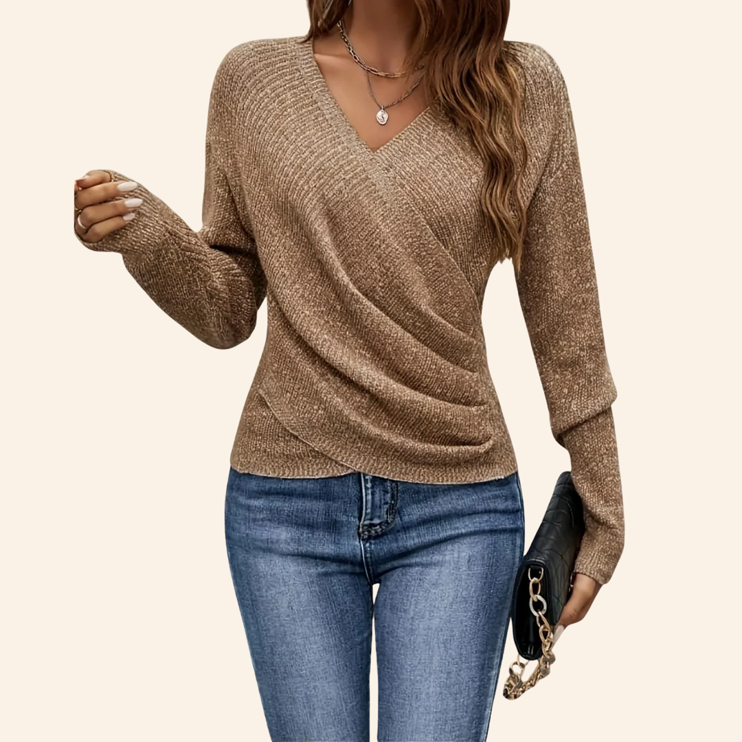 Jasmijn | Elegante Wikkel Top met V-Hals