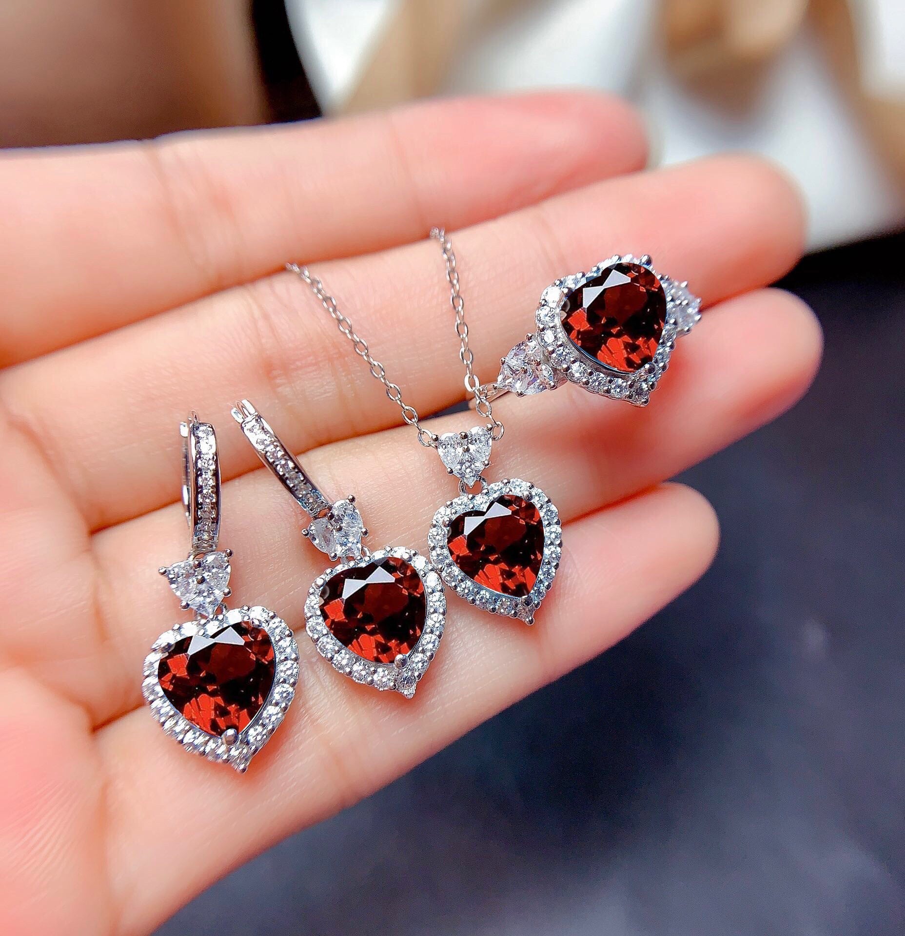 Liora Amorique Blauwe Set | Wit Goud
