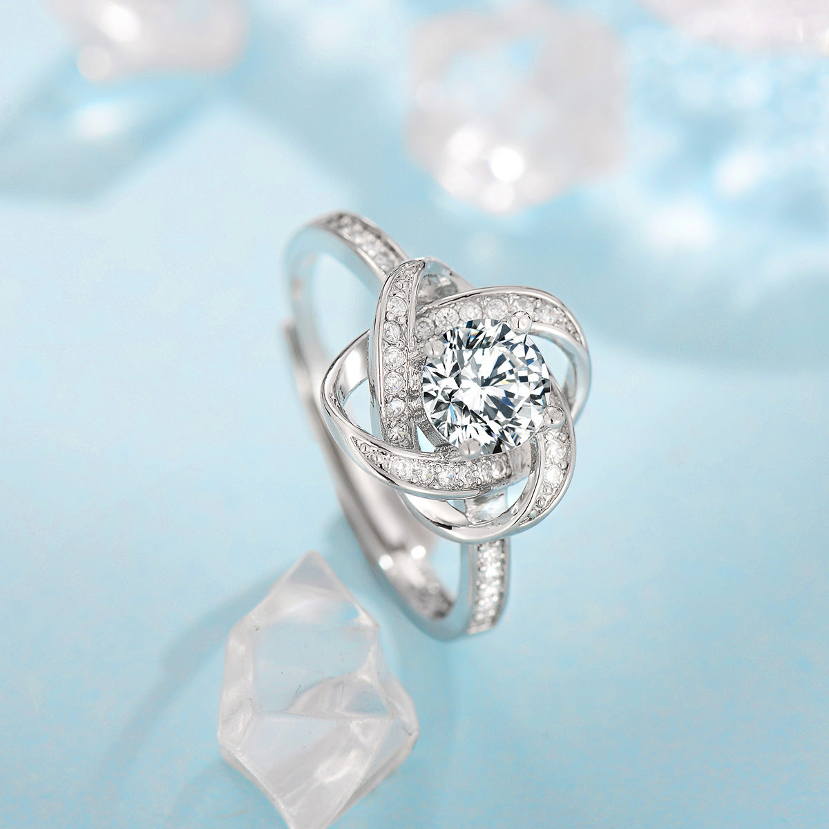 Fleur de Givre Klaver Knop Set | Witgoud