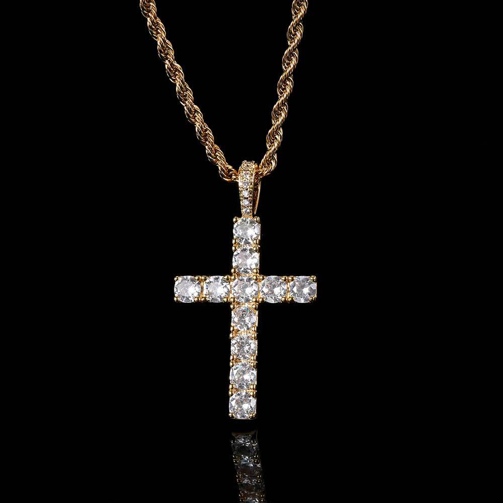 Faith | Gouden Moissaniet Kruis Ketting