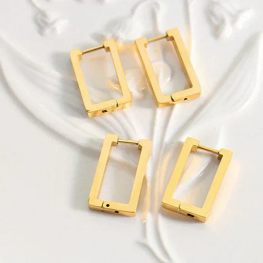 Terrafin Geometrical Earrings | Gold