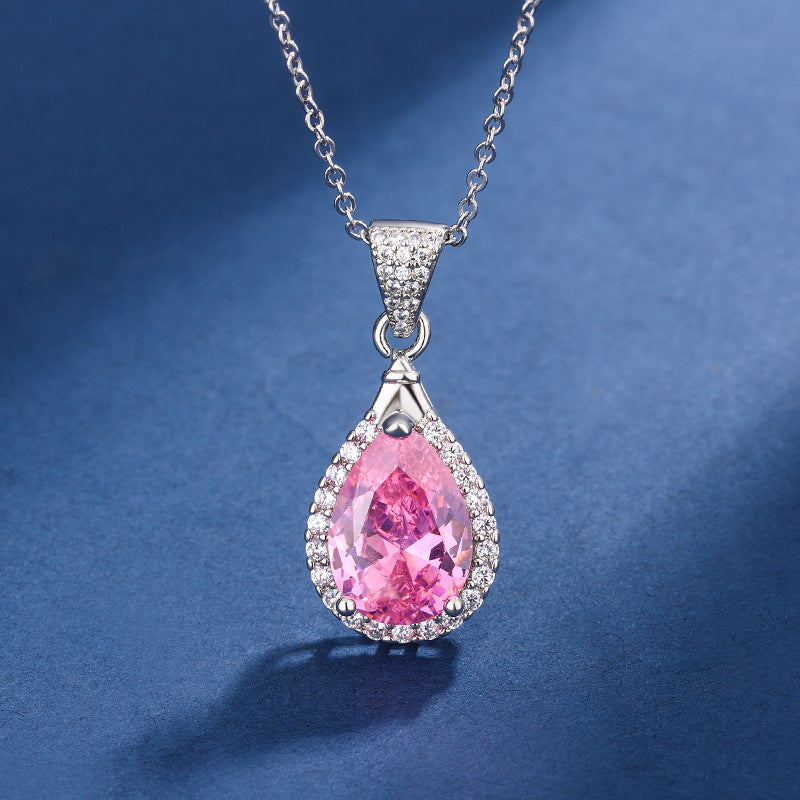 Aria Traan Vorm Roze Set | Wit Goud