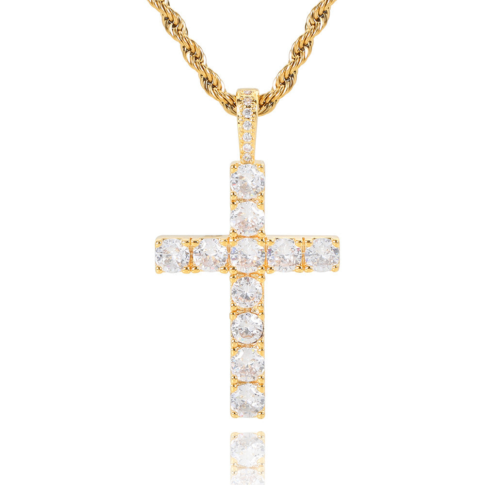Faith | Gouden Moissaniet Kruis Ketting