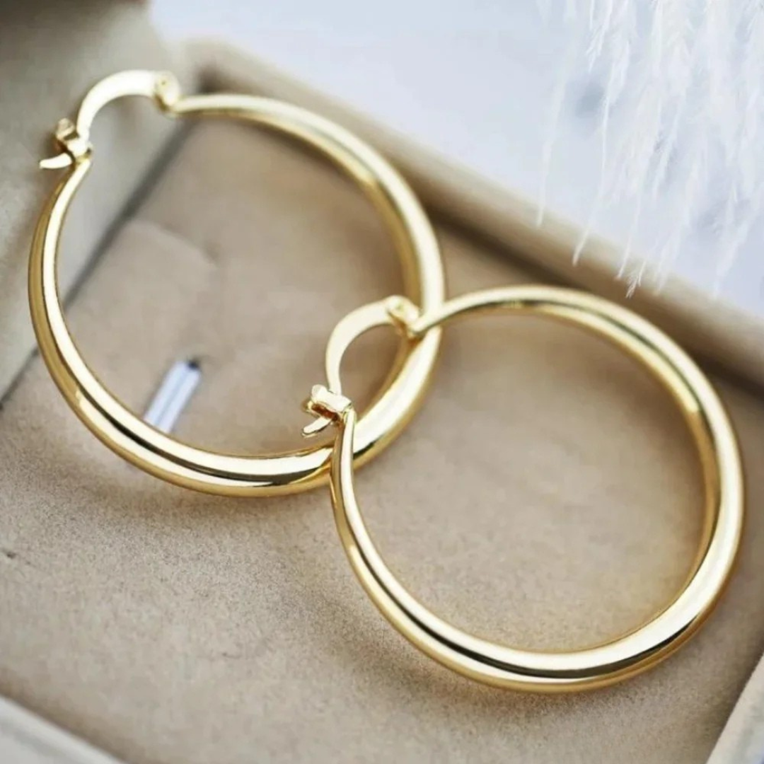 HoopLuxe™ | Grote Gouden Hoop Oorbellen