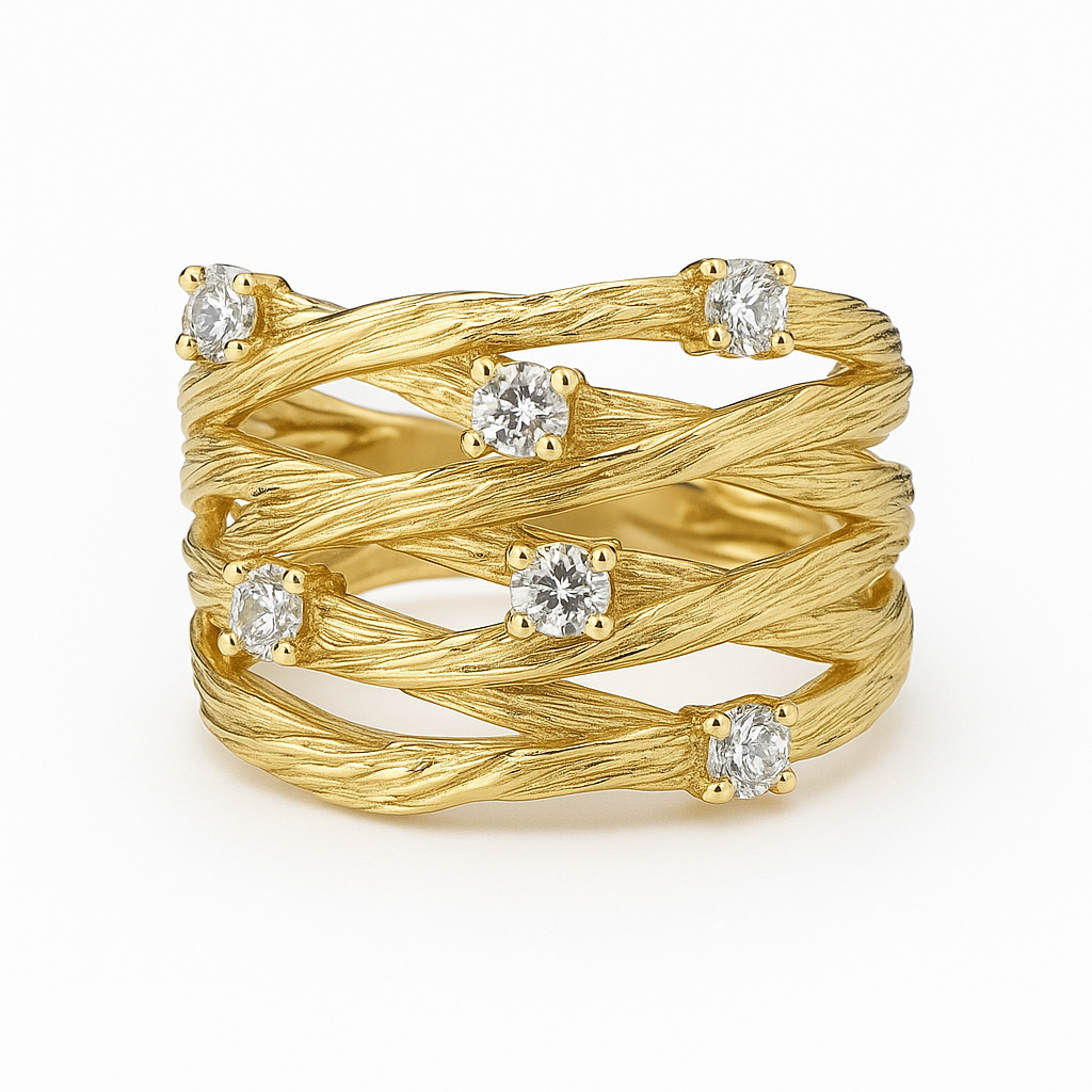 Vintage™ | Gouden Kristallen Ring voor Dames
