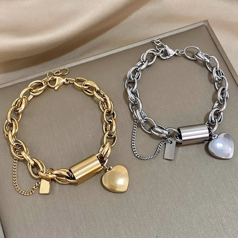 Heartened | Gouden Chunky Armband