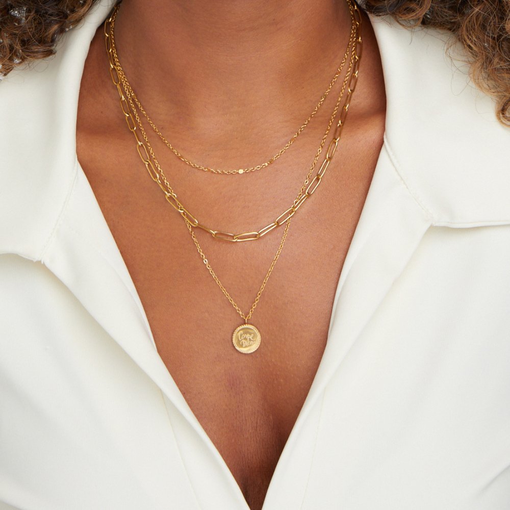 Janie Coin Gelaagde Ketting