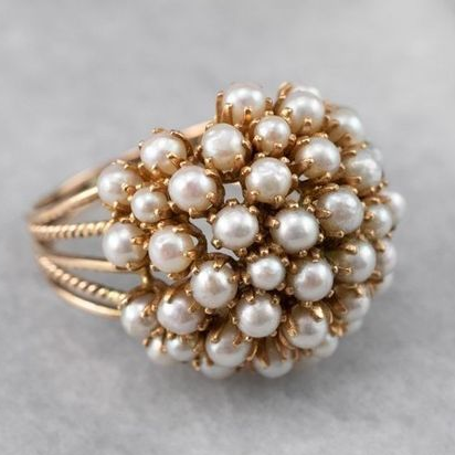 Ruby | Ingelegde Parelring