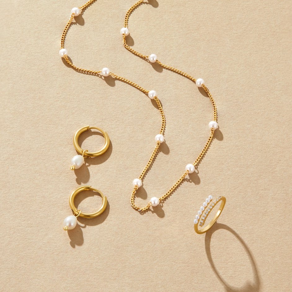 Zuiver Gouden Parelketting