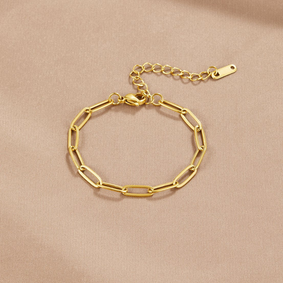 Gouden Clipelastarmband