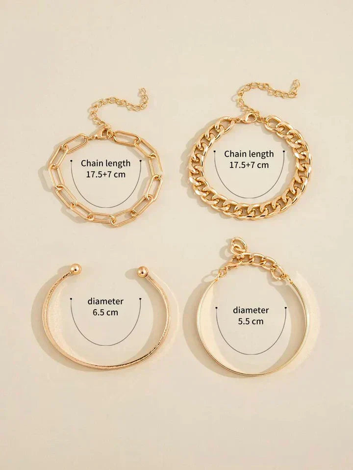 Elan | Gouden Armbandenset