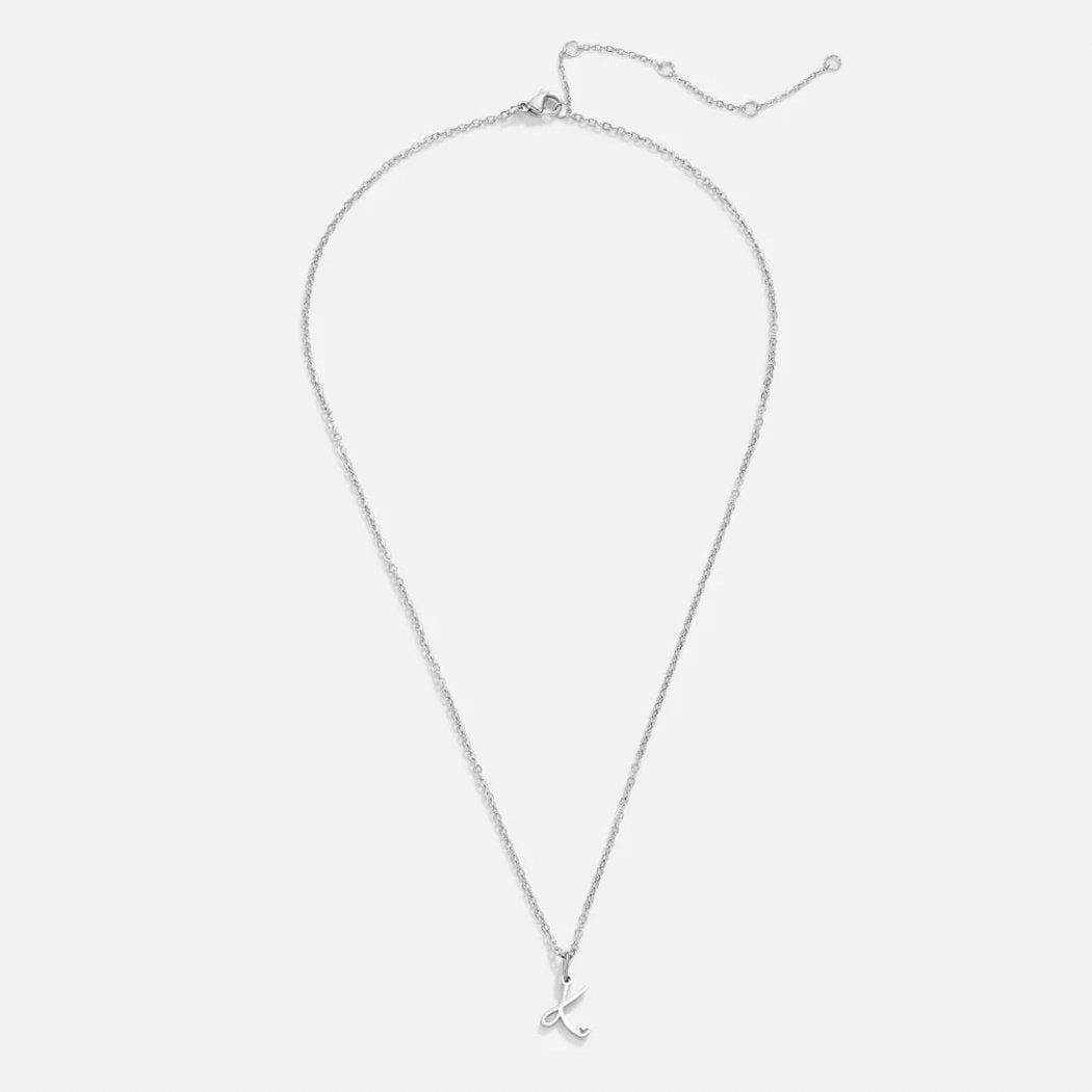 Zilveren Letter Hart Ketting
