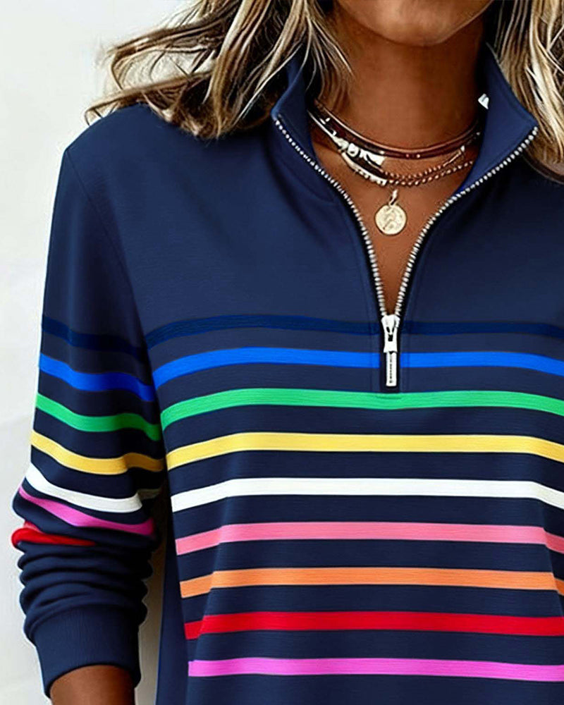 Sanne | Casual Gestreepte Sweater