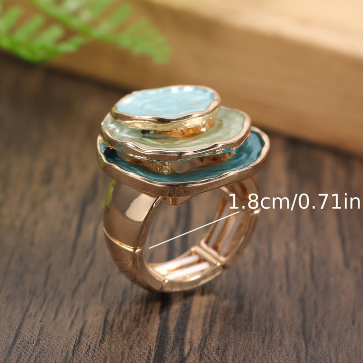 Boho drievoudige-laag emailring