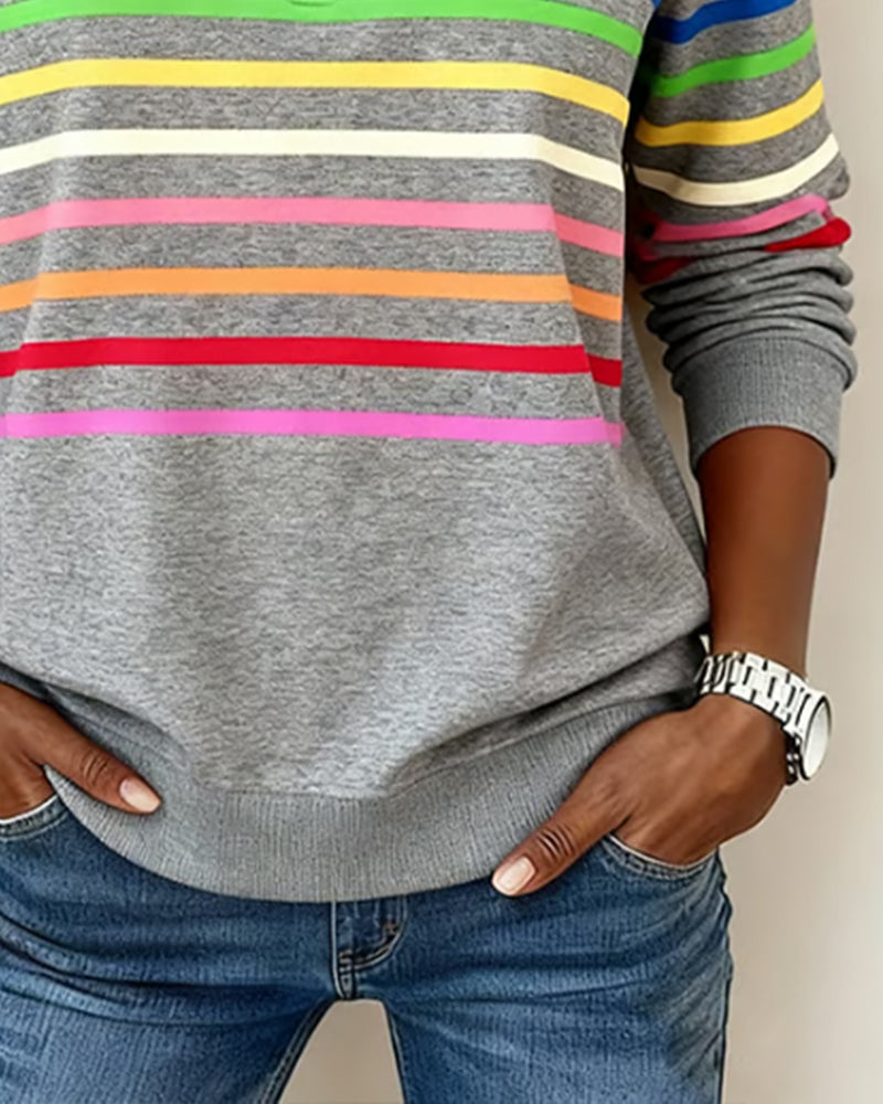 Sanne | Casual Gestreepte Sweater