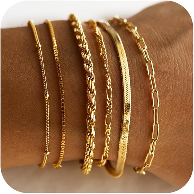 Vernetta | Gouden Armbandenset