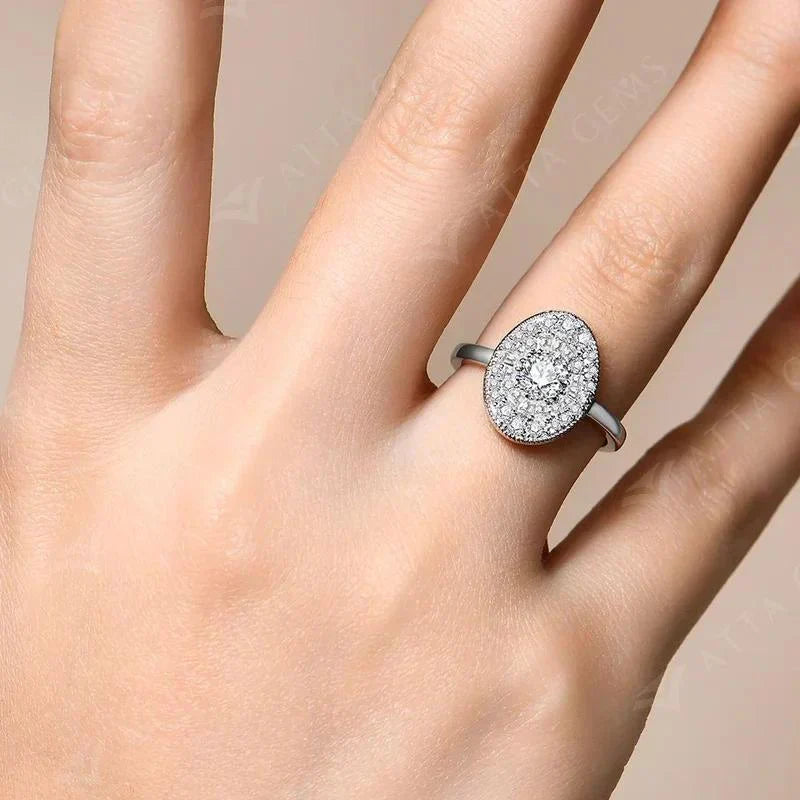 Daya Ring | Witte goud