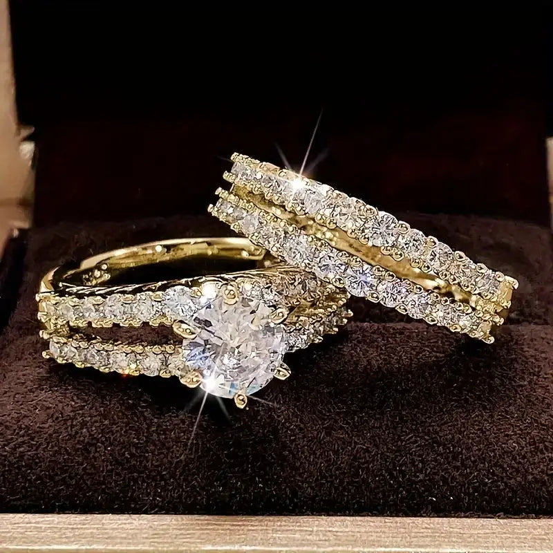 Eterna | Gouden Radiance Ringenset
