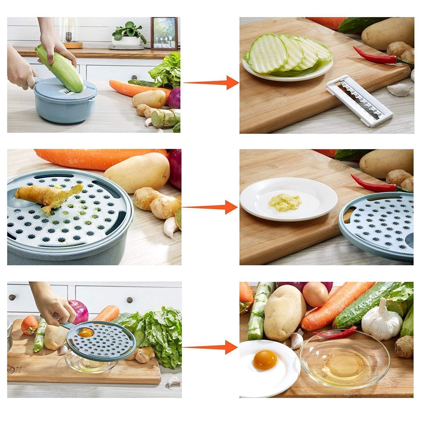 9-in-1 Multiple Blade Vegetable Slicer | Efficiënte groente snijder