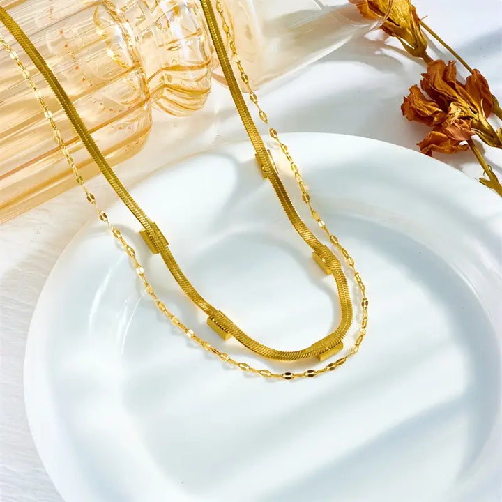 Sorella Dubbele Laag Ketting | Goud