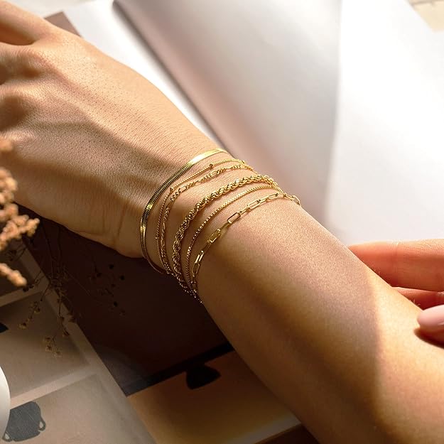 Vernetta | Gouden Armbandenset