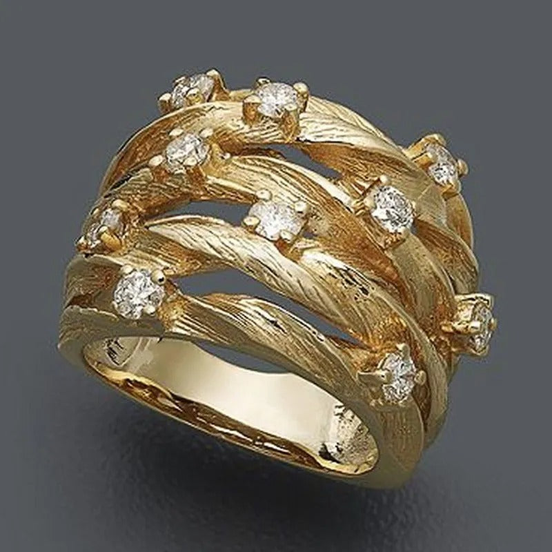 Vintage gouden Boho ring