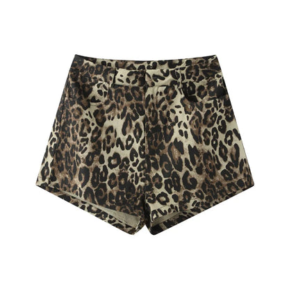 Lunetta | Korte broek met panter print