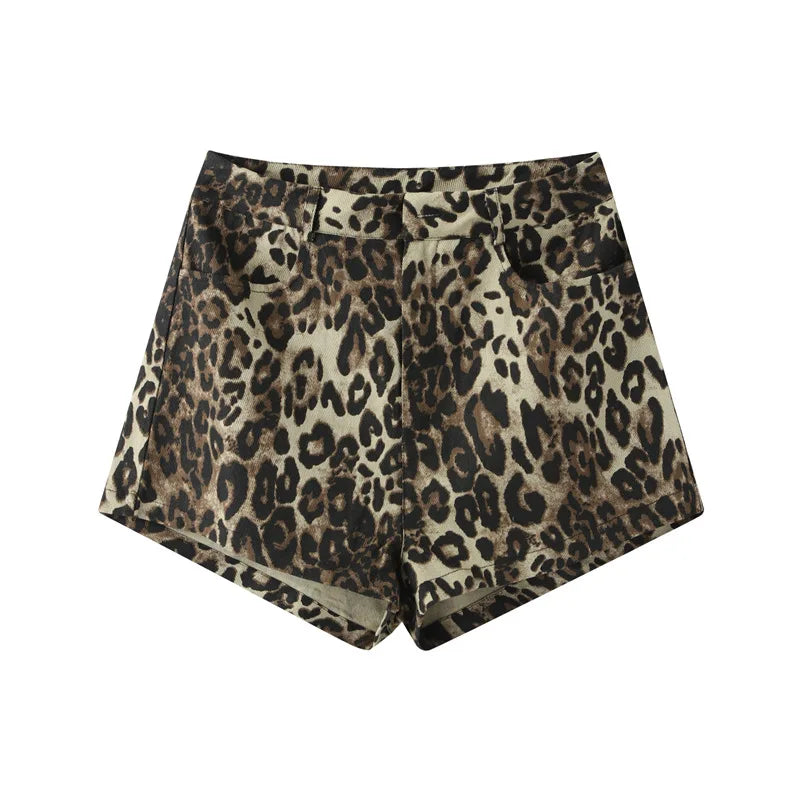 Lunetta | Korte broek met panter print