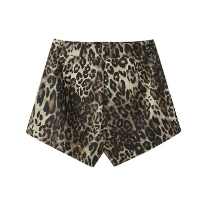 Lunetta | Korte broek met panter print
