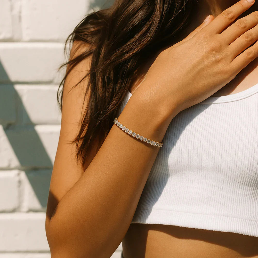 Moissaniet Tennis Armband | Goud