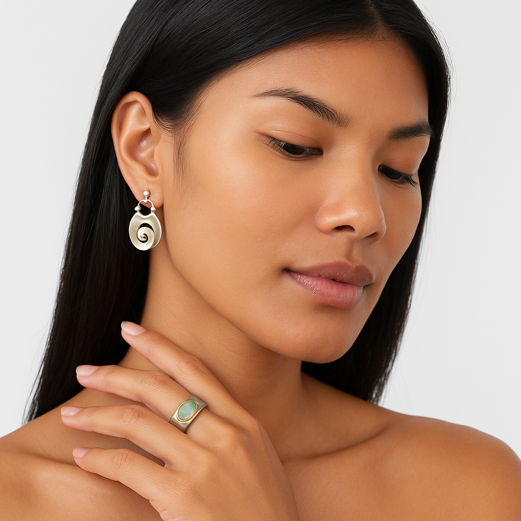 Zilveren Spiraal Oorbellen