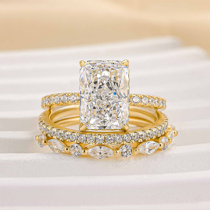 Jaily 3-delig Trouwring Set | goud