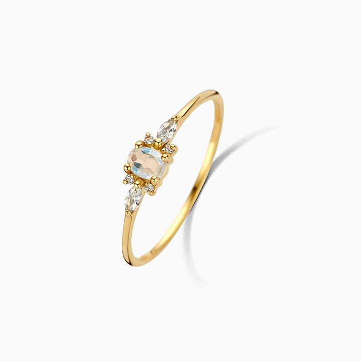 Maansteen Muse Ring | Goud