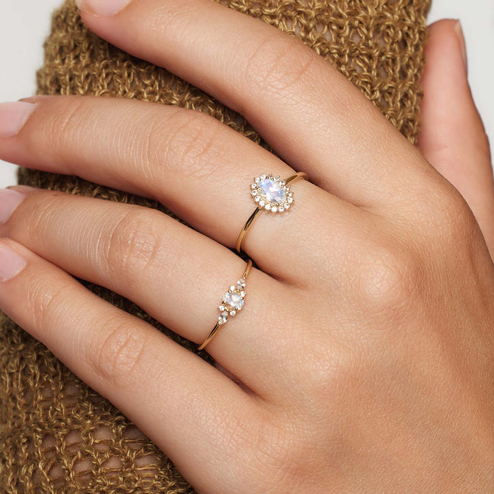 Maansteen Muse Ring | Goud