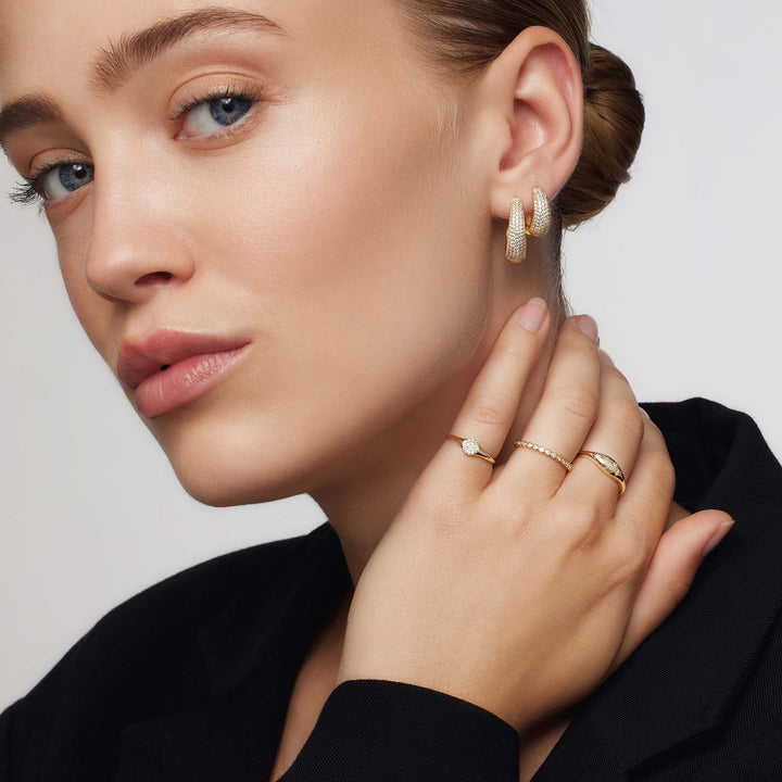 Diamanten Kooy Dome Ring | Goud