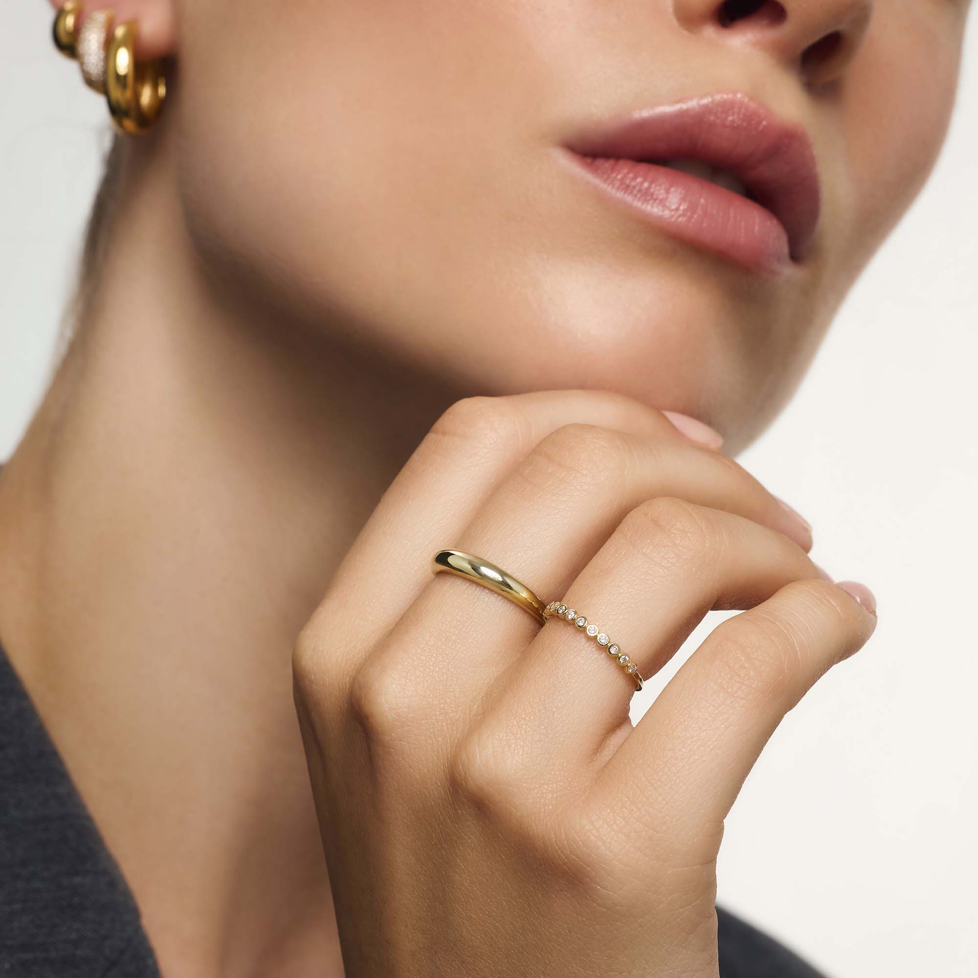 Diamanten Zeepbelring | Goud