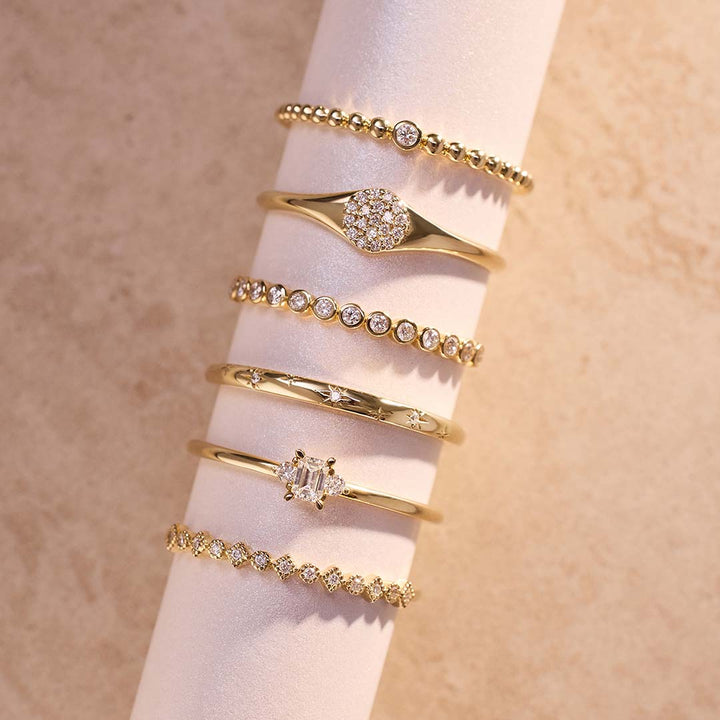 Diamanten Zeepbelring | Goud