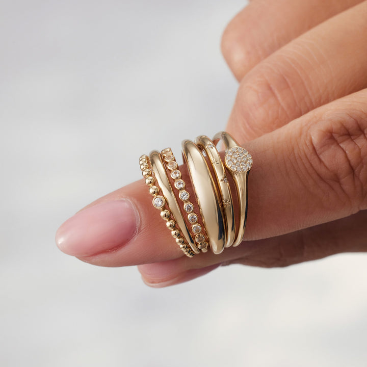 Midi koordsteker ring | Goud